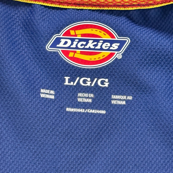 Dickies Jacket Womens Large Blue Marled Scrubs Dynamix Full Zip Warm Up Medical - Picture 9 of 12